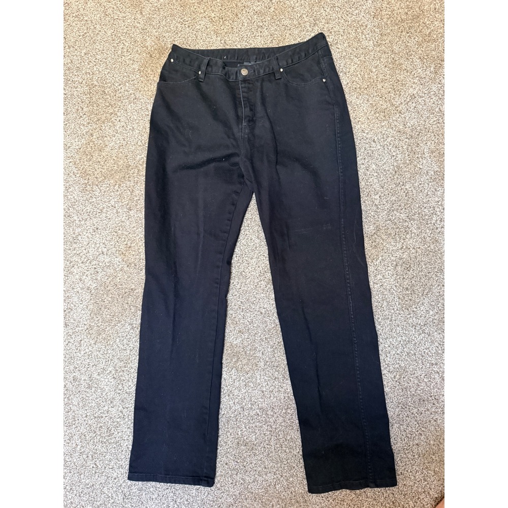 Wrangler Women Black Straight Leg Jeans 18MWZLB 11/12x32 Denim